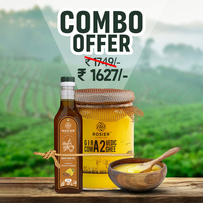 A2 Cow Ghee 500 ml + Black Mustard Oil 1 L